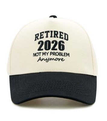 LOKIDVE Two Tone Retired Since 2026 Embroidered Trucker Hat, One Size, Black 