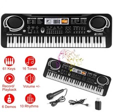 61 Key Electric Piano With Microphone Digital Music Electronic Keyboard Kid Gift