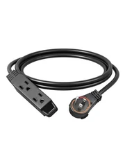 DEWENWILS 360° Rotating Flat Plug 6FT 3 Outlet Space Saving Extension Cord