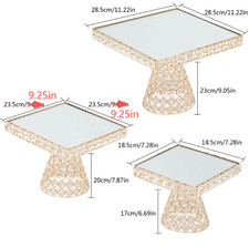 Wedding Cake 3-piece Cake Stands, Cake Display Stands For wedding Party Gold.