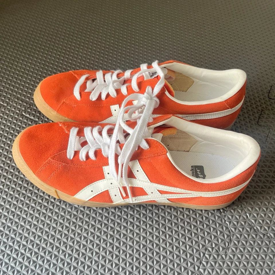 Zapatillas deportivas Onitsuka Tiger Fabre BL-S OG para hombre 10,5 rojo naranja blanco suela de goma zapatos Foto 3 de 4