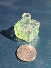 1870s ERA London Inkwell  1 Old Aqua UK Ink Bottle with Quill or Pen Rests!