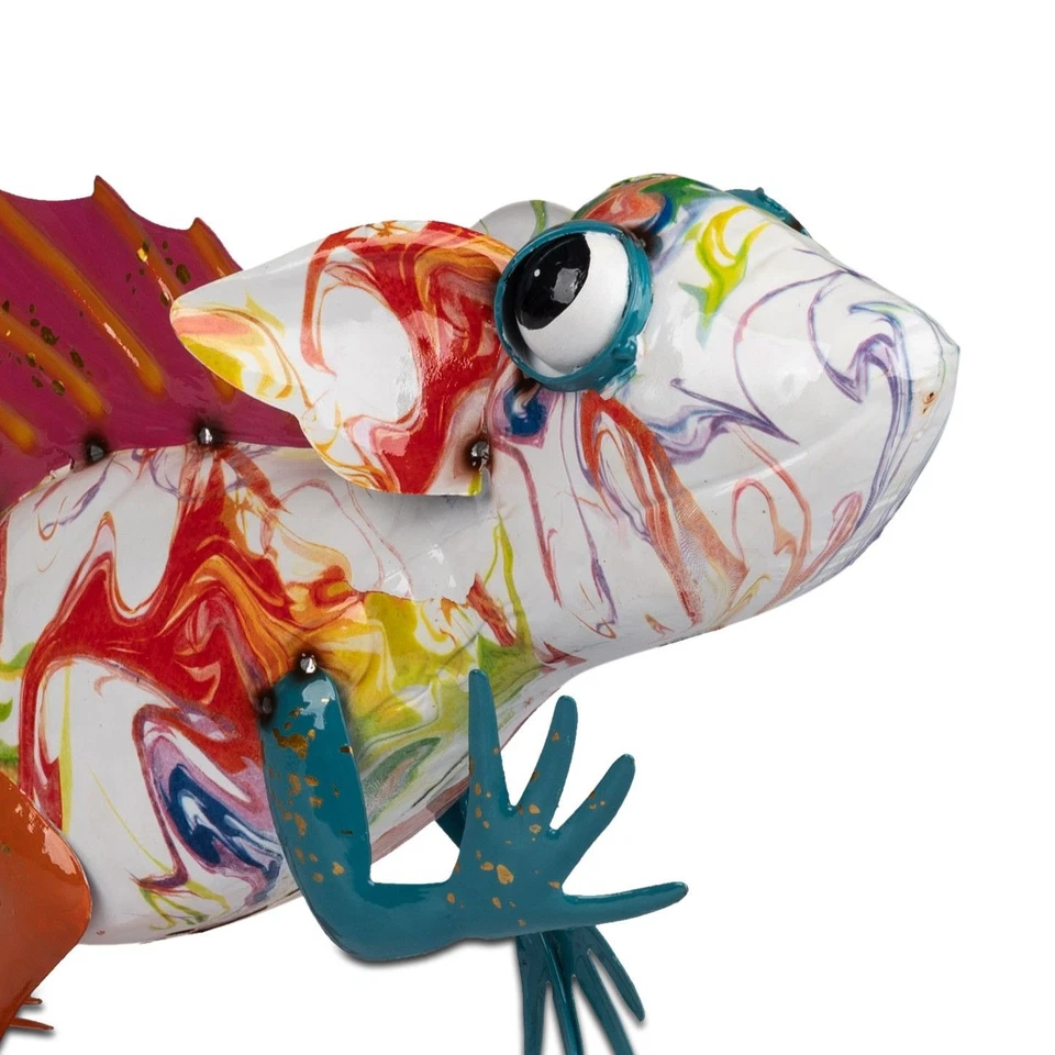 Dekofigur Leguan Echse STREET ART L. 77cm aus Metall Formano Garten S25 - Bild 2 von 2