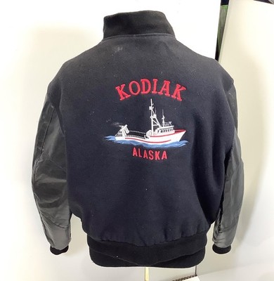 Kodiak Alaska Ship Jacket Coat Mens Sz XL Full Snap Excelled NY USA Wool Leather