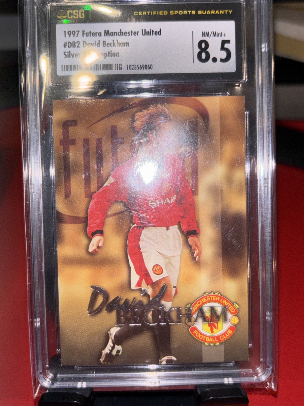 1997 Futera Manchester United David Beckham Rookie Redemption /250 w/ COA RARE