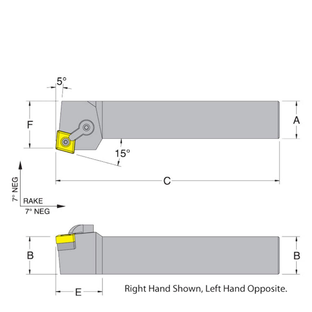 Dorian 50253 MCRNL16-6D LH Toolholder for CNM_643 inserts