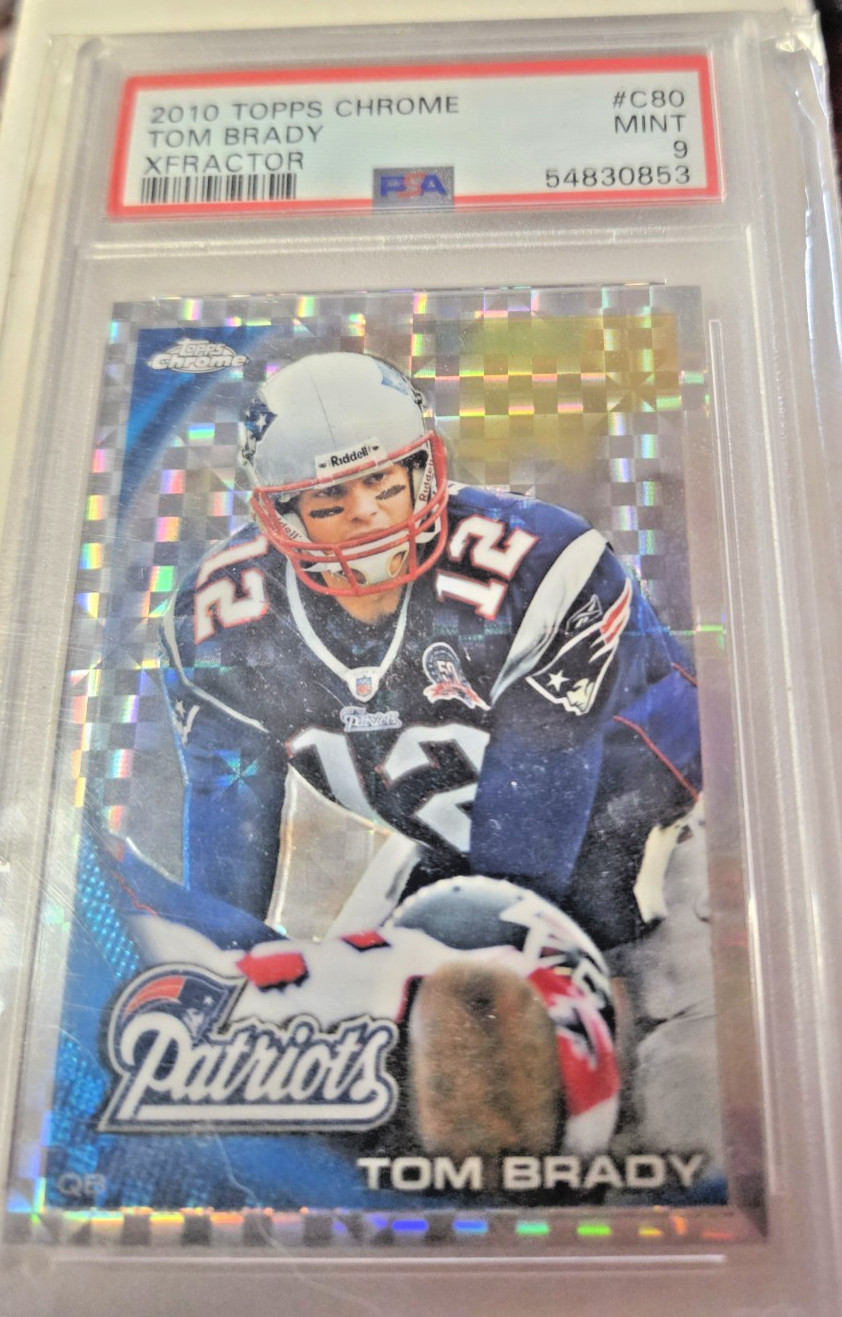 2010 Topps Chrome Tom Brady Xfractor #C80 PSA 9 NEW ENGLAND PATROITS