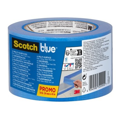 ScotchBlue  Malerabdeckband Multi Surface 24mm x 41m 3 Rollen PEFC Zertifikat