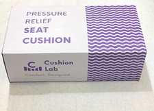 C CUSHION Lab Pressure Relief Seat Cushion. Extra-Dense Memory Foam, Light Grey