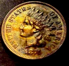 1874 Indian Head Cent 1c Semi Key Date Rare FS-101 DDO High Grade UNC Toned