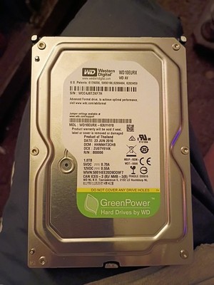 WD 1TB WD10EURX  Western Digital Green Power 3.5'' SATA  Hard Drive