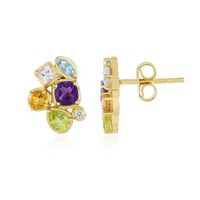 Cavill Ohrringe Damen Echtschmuck Vergoldet 925 Silber Amethyst 1 71Ct Bunt