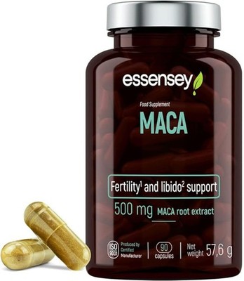 Essensey Maca Wurzel Extrakt 500mg Kräuterergänzung - 90 vegane Kapseln