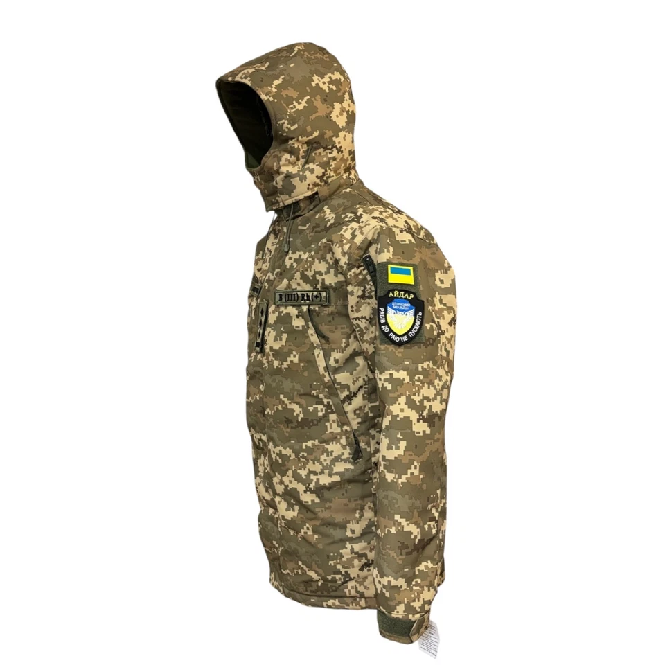 Ukrainian Winter Jacket MM-14 Pixel Camo – Warm Fleece Hooded Coat | KVVZ Type 2 - Image 3 of 4