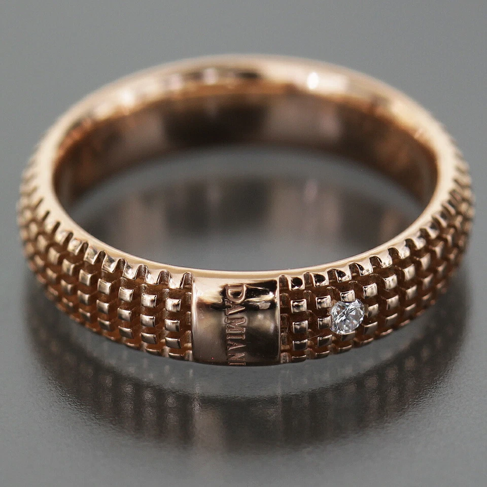 Anillo DAMIANI Pinky Sueño Metropolitano Diamante 750 K18 Oro Rosa talla JP 6 Japón Foto 2 de 4