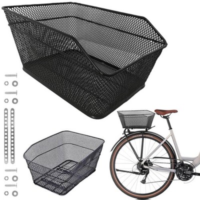 Fahrradträgerkorb, abnehmbar, groß, verschraubter Gepäckträgerkorb