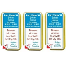 Dry-Brik® II Desiccant Blocks - 3 Blocks (1 Pack of 3 Blocks)| Replacement