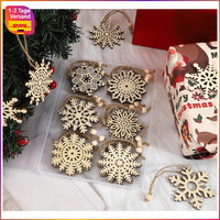 Holz Schneeflocken AnhäNger 7Cm 27 StüCk Weihnachtsbaumschmuck Basteln Deko