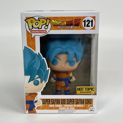Funko Pop Dragon ball Z 121 Super Saiyan God Goku Hot Topic Exclusive Box Damage