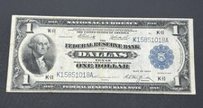 1918 $1 Federal Reserve Note ***Dallas RARE*** US Bill LOW Shipping!!!