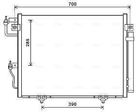 AVA QUALITY COOLING MT5231D Kondensator, Klimaanlage für MITSUBISHI