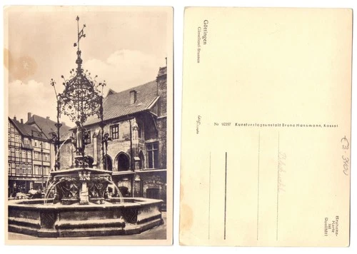 139535 - Göttingen - Goose Diesel Fountain - Real Photo - Old Postcard