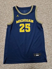 Nike Jordan Youth XL Michigan Wolverines Basketball Jersey 25 Navy