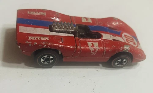 Vintage 1969 Hot Wheels Redline Flying Colors Ferrari 312P