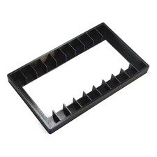 Cassette Tape Organizer 2-Pack 16 Slot Black PS Plastic for Home Studio Setup