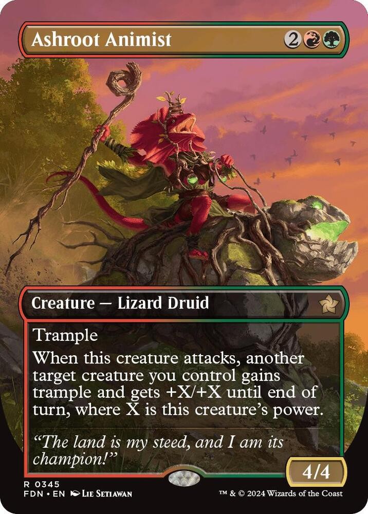 Ashroot Animist | Borderless Foundations Magic: The Gathering NM/M 345