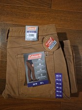 Coleman Men's Fleece Lined Pant Size 36 x 32 Toffee