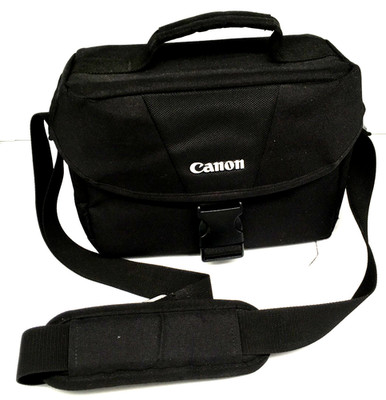 Canon Camera Gadget Bag Black Shoulder Strap Carry Case w/ Snap Buckle