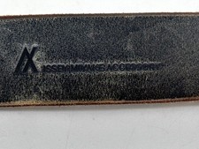 ISSEY MIYAKE ACCESSORY Leather Belt Brown Classic Wide Embossed Vintage