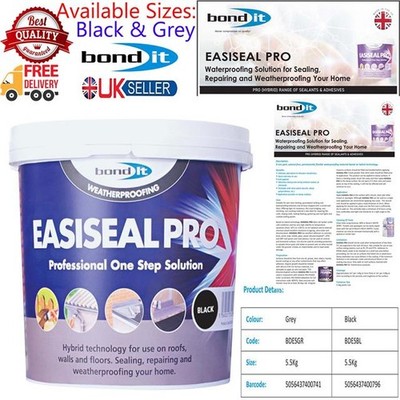 Bond It Easiseal Pro lösemittelfreie Abdichtung Dachmasse Wannenfarbe 5,5 kg