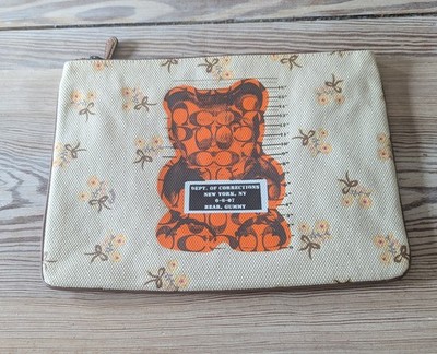 COACH Gummy Bear Vandal Large Clutch / Zippered Tablet Tote NWT