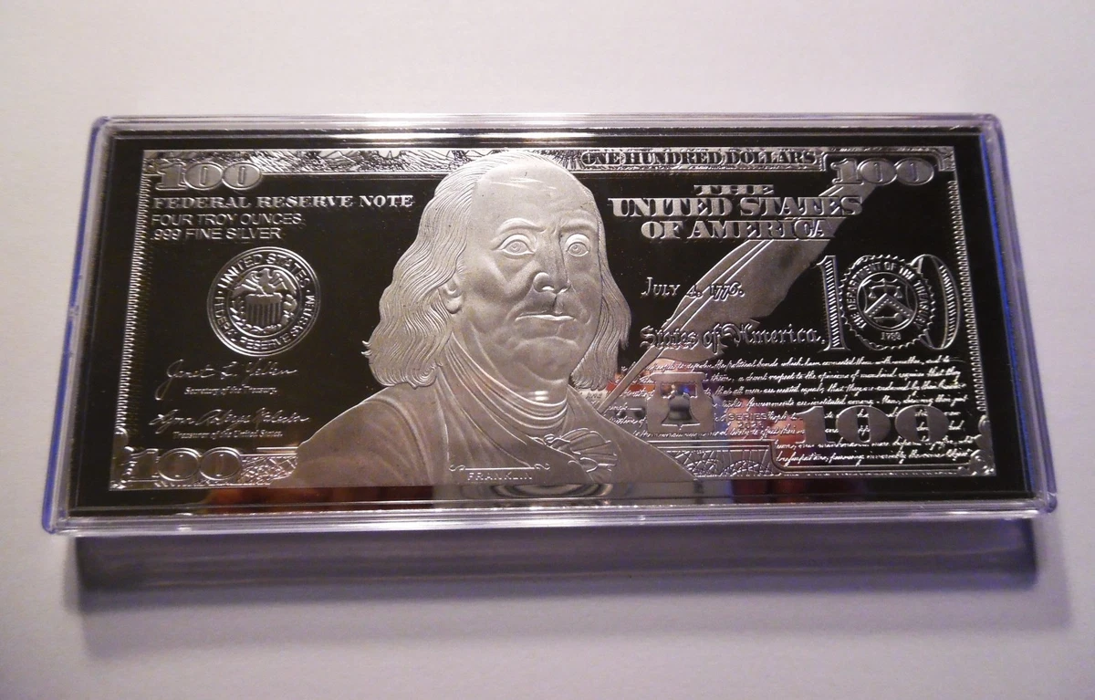 Franklin 4 Oz Silver Bar for sale | eBay