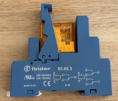 230V Finder Koppelrelais Sockel 95.95.3 Relais 40.52 Löschglied 99.80.0.230.98