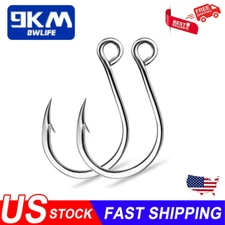 50Pcs High Carbon Steel Jigging Hooks Fishing Hooks Hard Bait Replacement Hooks