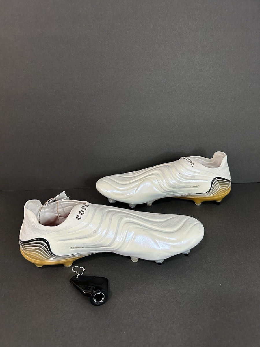 Sz 11 Men - Adidas Copa Sense+ SG White Gold Black Soccer