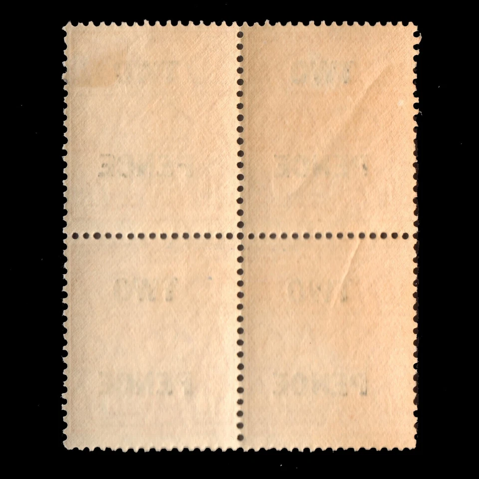 AUSTRALIA 1930 KGV Sc 106 1-MH 3-MNH VF Surcharge Overprinted Block CV$15 - Image 2 of 2