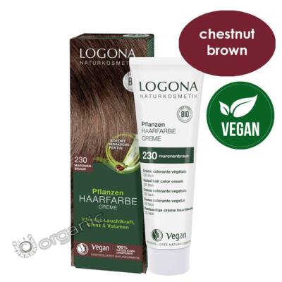 Logona Bio Natürliche Kräuterhaarfarbe Creme 230 Kastanienbraun 150ml