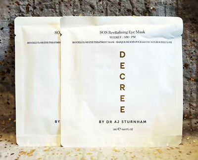 2x~DECREE Dr AJ Sturnham~SOS Revitalising Eye Mask~Weekly AM + PM~NWOB~Exp 05/27