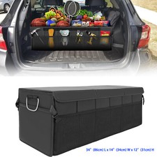 For Subaru Outback Suv Car Trunk Organizer Foldable Cargo Storage Box Pu Leather