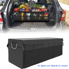 For Subaru Outback SUV Car Trunk Organizer Foldable Cargo Storage Box PU Leather