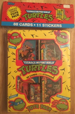 Teenage Mutant Ninja Turtles Tote Pack 88 cards 11 Stickers 1989