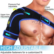 Adjustable Shoulder Brace Sleeve Support Rotator Cuff Belt Pain Relief Sprains