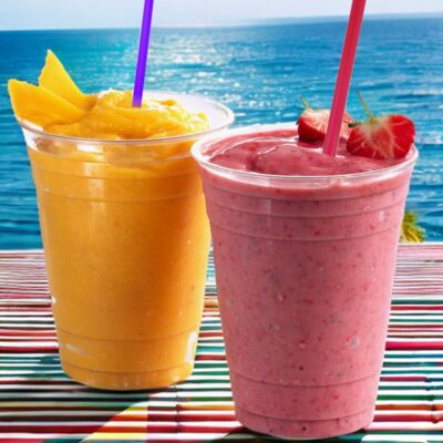 Smoothie Becher, Einwegbecher - Slush-Eis, Dessertbecher, Clear-Cup - NEU & OVP