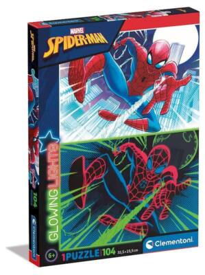 Puzzle 104 elementy. Glowing Lights. Spiderman