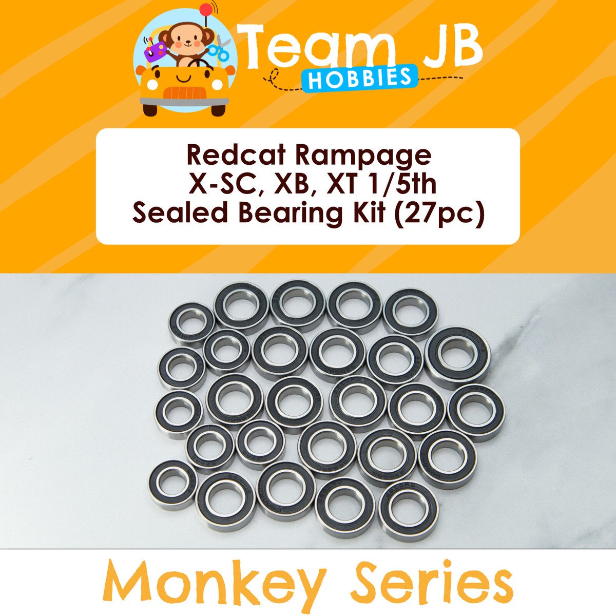 Redcat Rampage X-SC, XB, XT 1/5th 27 Pcs Rubber Sealed Bearings