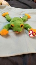 Rare 1997 TY Beanie Babies Smoochy the frog with ERRORS